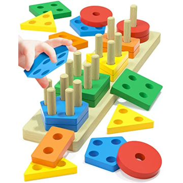 Zartores Montessori Sorting & Stacking Toy for Toddlers