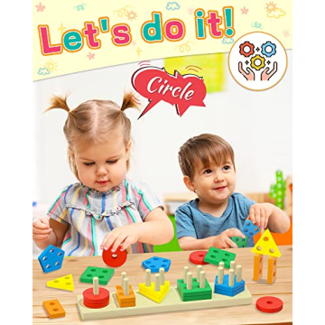 Zartores Montessori Sorting & Stacking Toy for Toddlers