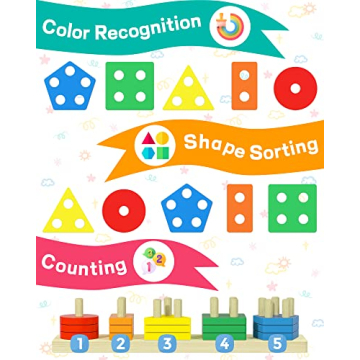Zartores Montessori Sorting & Stacking Toy for Toddlers