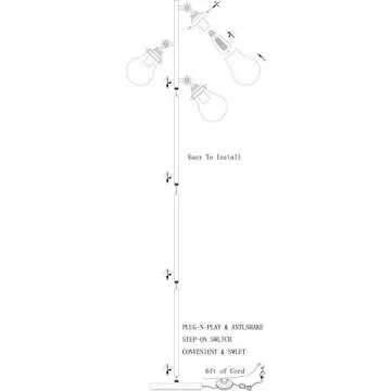 LeeZM Modern Glass Shade Floor Lamp for Stylish Lighting