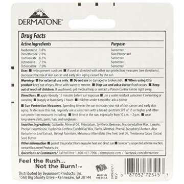 Dermatone Medicated Lip Balm SPF 30, 0.15-Ounce, 2 Count