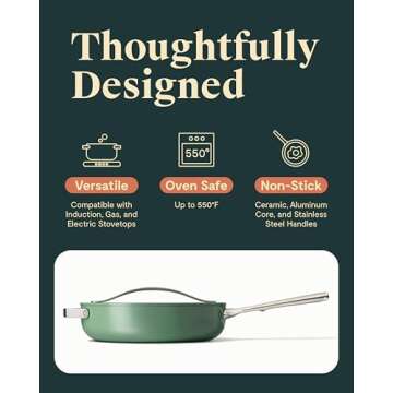 Caraway Ceramic Nonstick Sauté Pan – Non-Toxic & Stylish