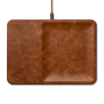 Italian Leather Wireless Charging Station & Valet Tray - Courant