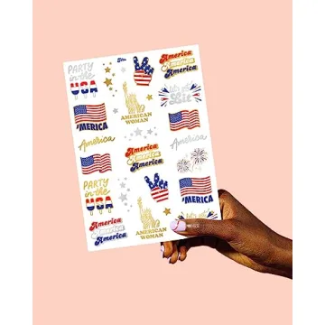 xo, Fetti Fourth of July Tattoos - Party Supplies & Decorations