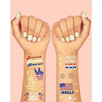 xo, Fetti Fourth of July Tattoos - Party Supplies & Decorations