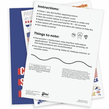 xo, Fetti Fourth of July Tattoos - Party Supplies & Decorations