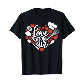 Valentine’s Day Cooking Chef Love Heart T-Shirt