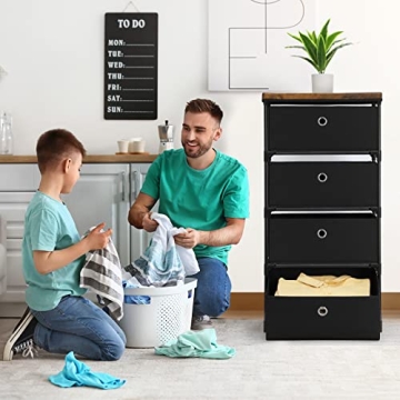 HAITRAL 4 Drawer Storage Chest - Stylish Organizer Unit