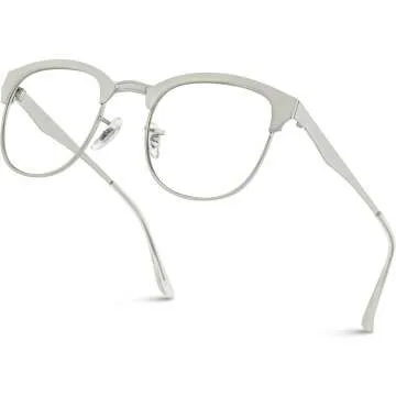 WearMe Pro Metal Half Frame Glasses - Non-Prescription