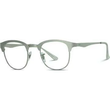 WearMe Pro Metal Half Frame Glasses - Non-Prescription