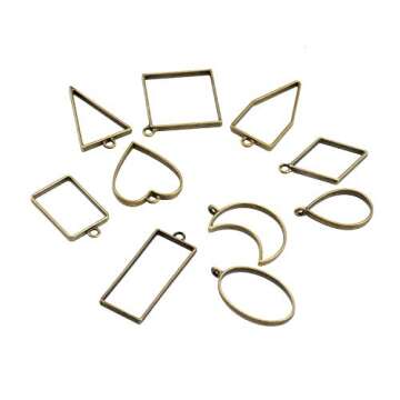 Suwimut 270-Piece Open Bezel Pendants for DIY Crafts