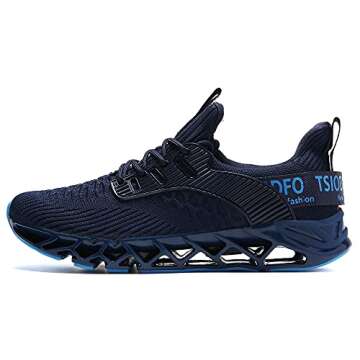 CELEBHTT Boys Tennis Shoes Kids Sneakers Fashion Casual Walking Athletic Shoes Boys Navy Blue Size 4.5