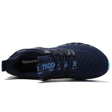 CELEBHTT Boys Tennis Shoes Kids Sneakers Fashion Casual Walking Athletic Shoes Boys Navy Blue Size 4.5