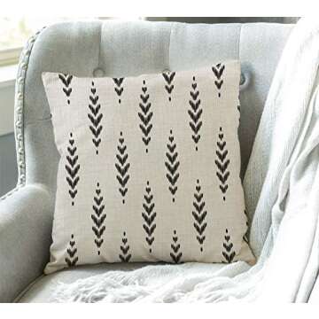 Stylish Boho Ikat Chevron Pillow Cover 18x18 for Home Decor