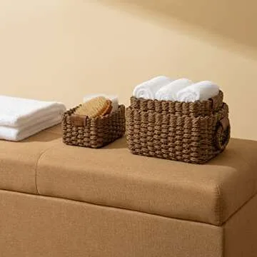 Stylish Eco-Friendly Woven Storage Baskets Set of 3
