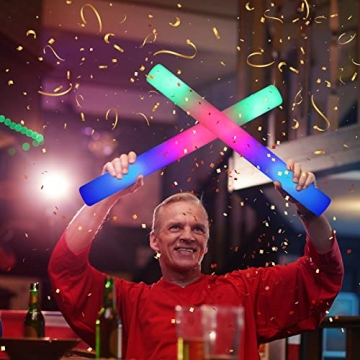 Jiahz Glow Sticks Bulk - 32 Colorful Foam Sticks for Parties