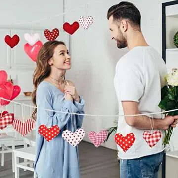 Heart-Shaped Hanging Ornaments for Valentine Decor
