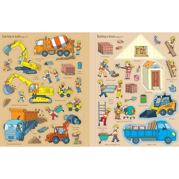 Building Sites Sticker Book for Kids by Usborne