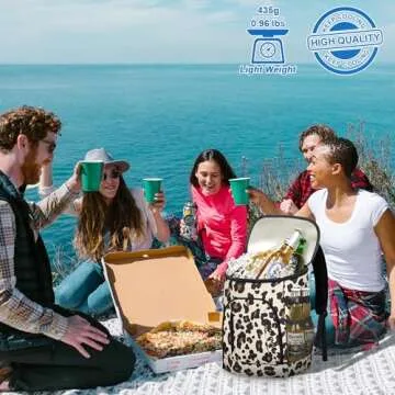 Capolo Cooler Backpack 30 Cans, Insulated Backpack Cooler Leak Proof Large Capacity Thermal Bag Beverage Beer Soft Cooler Bag Lunch Camping Travel Picnic Hiking for Men Women Leopardprint