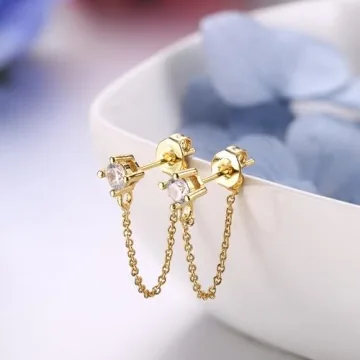 YADOCA 4 Pairs Chain Earrings for Stylish Women