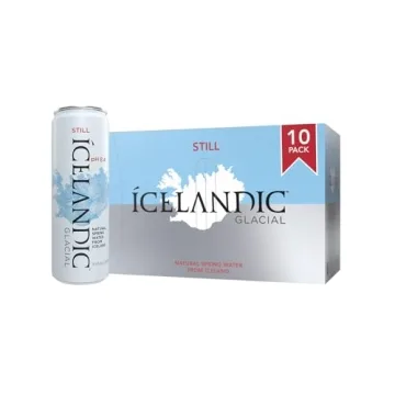 Icelandic Glacial Natural Spring Alkaline Water - 10 Count of 330ml Cans