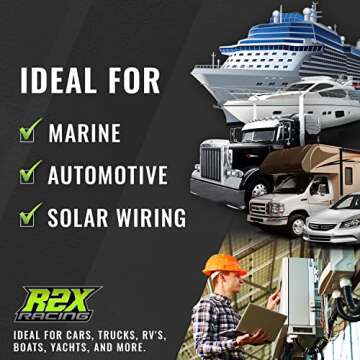 4 Post Power Distribution Block Bus Bar with Cover - Made in The USA - 250 Amp Rating - Marine, Automotive, and Solar Wiring - Set of 2 (5/16")