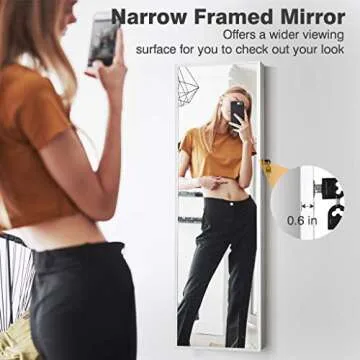 LANGRIA Jewelry Cabinet Organizer with Full Length Mirror