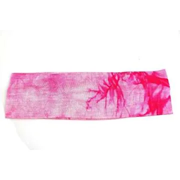 12 Pack Cotton Headbands by Teemico - Tie Dye Headbands Cotton Stretch Headbands Elastic Yoga Hairband for Teens Girls Women Exercise Running Sports Hair Wrap Accessories
