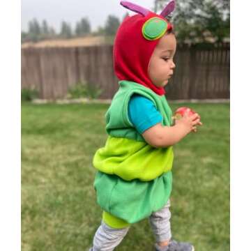 Dcohmch Baby Boy Girl Holloween Costume Cute Hungry Caterpillar Costume Infant Toddler Kids Cosplay Outfit (Green, 18-24 Months)