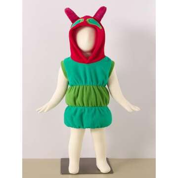 Dcohmch Baby Boy Girl Holloween Costume Cute Hungry Caterpillar Costume Infant Toddler Kids Cosplay Outfit (Green, 18-24 Months)