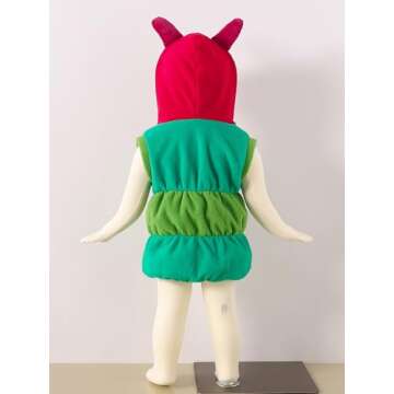 Dcohmch Baby Boy Girl Holloween Costume Cute Hungry Caterpillar Costume Infant Toddler Kids Cosplay Outfit (Green, 18-24 Months)