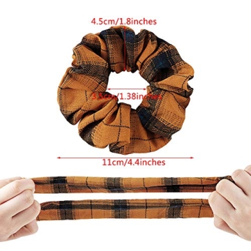 Stylish WILLBOND 12 Pcs Plaid Scrunchies for Hair