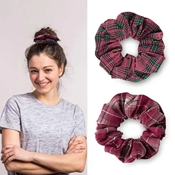 Stylish WILLBOND 12 Pcs Plaid Scrunchies for Hair