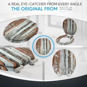 Elegant SANILO Wooden Toilet Seat with Soft Close