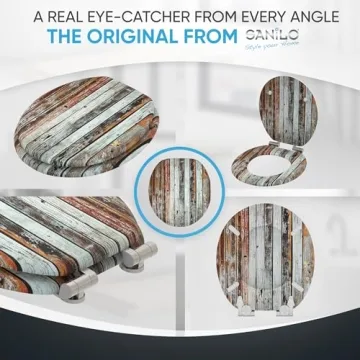 Elegant SANILO Wooden Toilet Seat with Soft Close