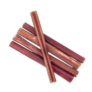 Supreme 6-inch Standard Bully Sticks by Sancho and Lola’s (5 Pack) All-Natural, Long-Lasting Dog C...