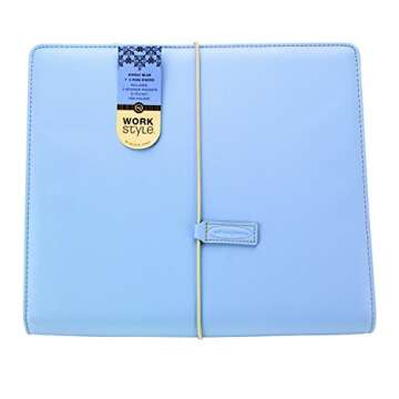 Wilson Jones Work Style Cut and Sewn Round Ring Binder, 1" Capacity, Letter Size, Blue (W31805)