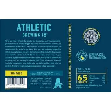 Athletic Brewing Non-Alcoholic Beer Mixed Case 36-Pack