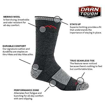 Darn Tough Men's Full Cushion Hiking Sock - Olive, Large