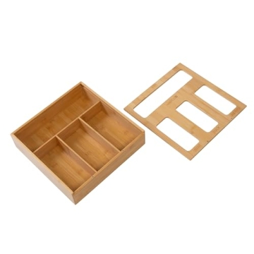 Honey Can Do Bamboo Plastic Bag Organizer Multi-Size KCH-09859