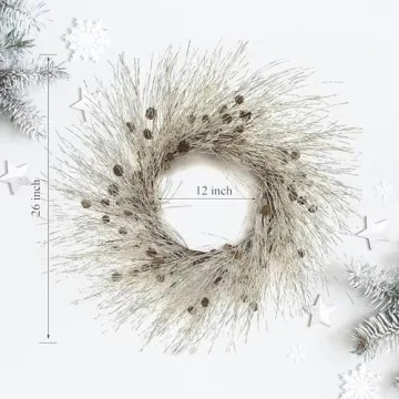 Winter Birch Pinecone Wreath for Festive Decor