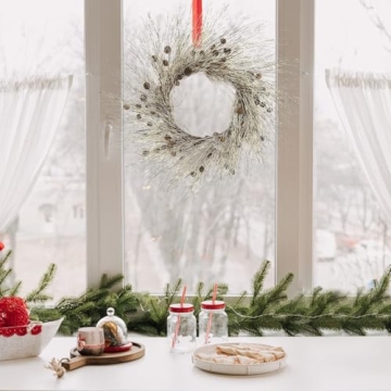 Winter Birch Pinecone Wreath for Festive Decor