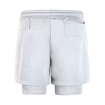 FLYFIREFLY Men's 2-in-1 Running Shorts for Gym and Yoga