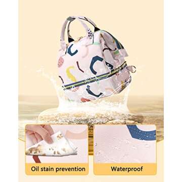 SYNPOS Breast Pump Bag with Cooler Pocket, Mini Pumping Bags for Working Moms, Breast Milk Cooler Bags with Smooth Zipper and Double Layer Waterproof, Cooler Tote Bag for Travel（No Include ice Pack）