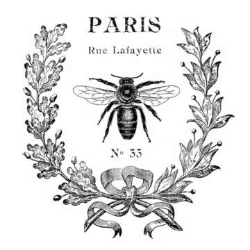 CafePress PARIS Bee Tote Bag Reusable Natural Beige Canvas Shopping Bag