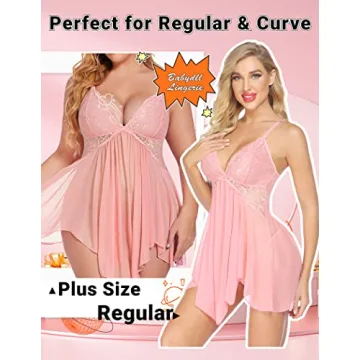 Avidlove Sexy Lace Babydoll Lingerie with Floral Design