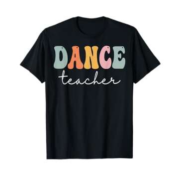 Dance Teacher Retro Groovy Vintage Happy First Day Of School T-Shirt