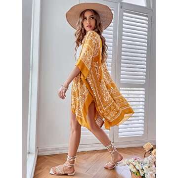MayBuy Boho Kimono Cardigan for Women Summer Cover Up