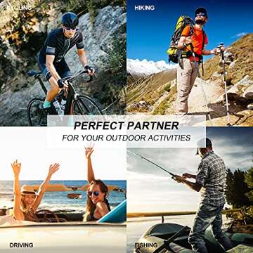 LASHION Polarized Sunglasses Men, Cycling Golf Running Driving Sports Polarized Sunglasses, Men's Sunglasses Polarized UV Protection, Ultralight Al-Mg Metal Frame (Silver/Silver)