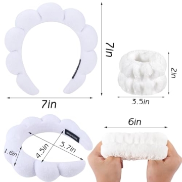 Buy Zkptops Spa Headband and Wristband Set for Skincare